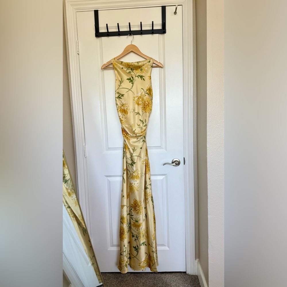 Reformation Anaiis Silk Dress in Honeyglow. Brand new without tags, never worn. - Picture 9 of 16